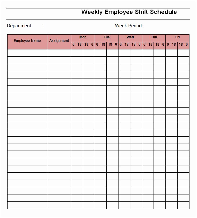 12 Hour Shift Schedule Template Beautiful Employee Shift Schedule Template Excel