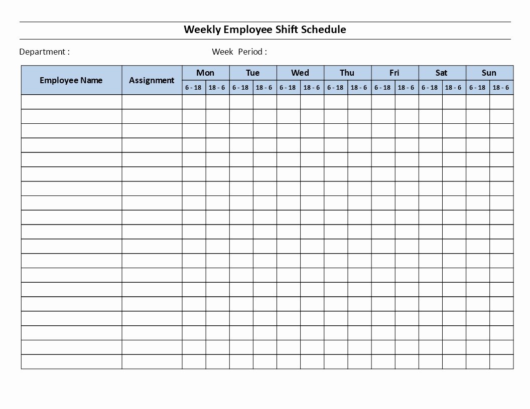 12 Hour Shift Schedule Template Elegant Employee Shift Schedule Template Example Of Spreadshee