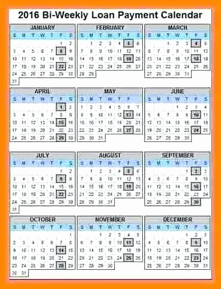 2017 Payroll Calendar Template Elegant Work Week Calendar Template Excel Weekly Biweekly Bi 2017