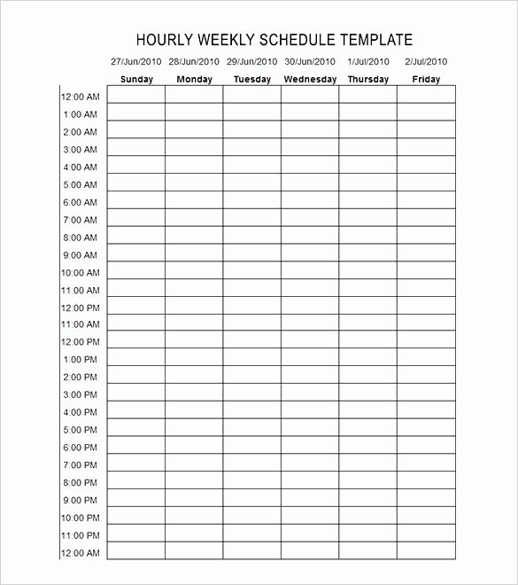 24 Hour Shift Schedule Template New Hour Schedule Template Cool Hourly Work Download 24 7