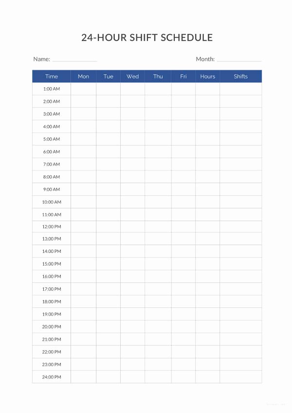 24 Hour Weekly Schedule Template Lovely 22 24 Hours Schedule Templates Pdf Doc Excel