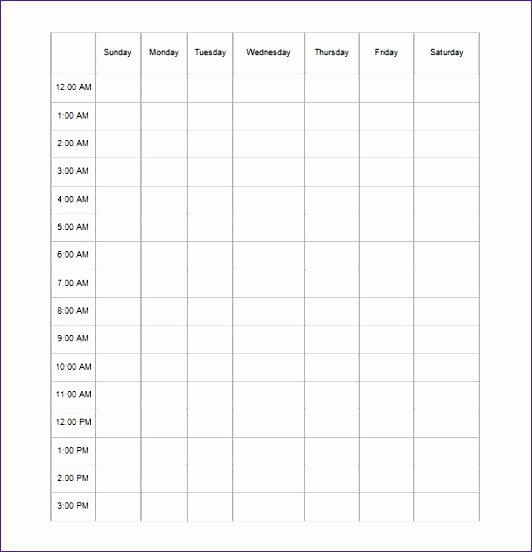 24 Hr Schedule Template Best Of Work Schedule Template Free Daily Monthly 24 Hour Roster