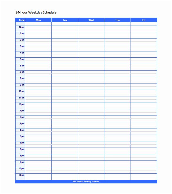 24 Hr Schedule Template Best Of Work Schedule Templates – 9 Free Word Excel Pdf format