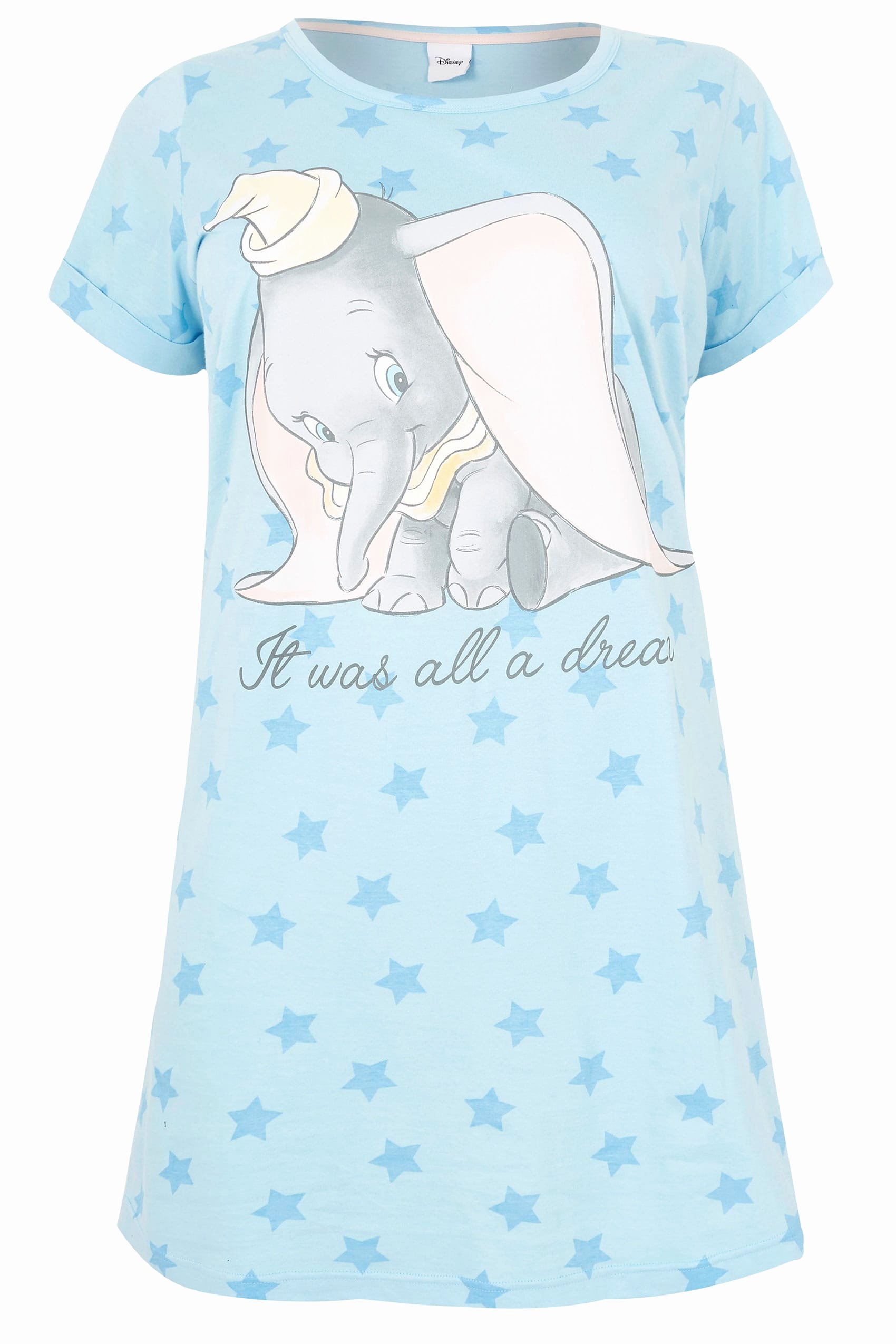30 Day Review Template Awesome Blue Disney Dumbo &amp; Slogan Print Nightdress Plus Size 16