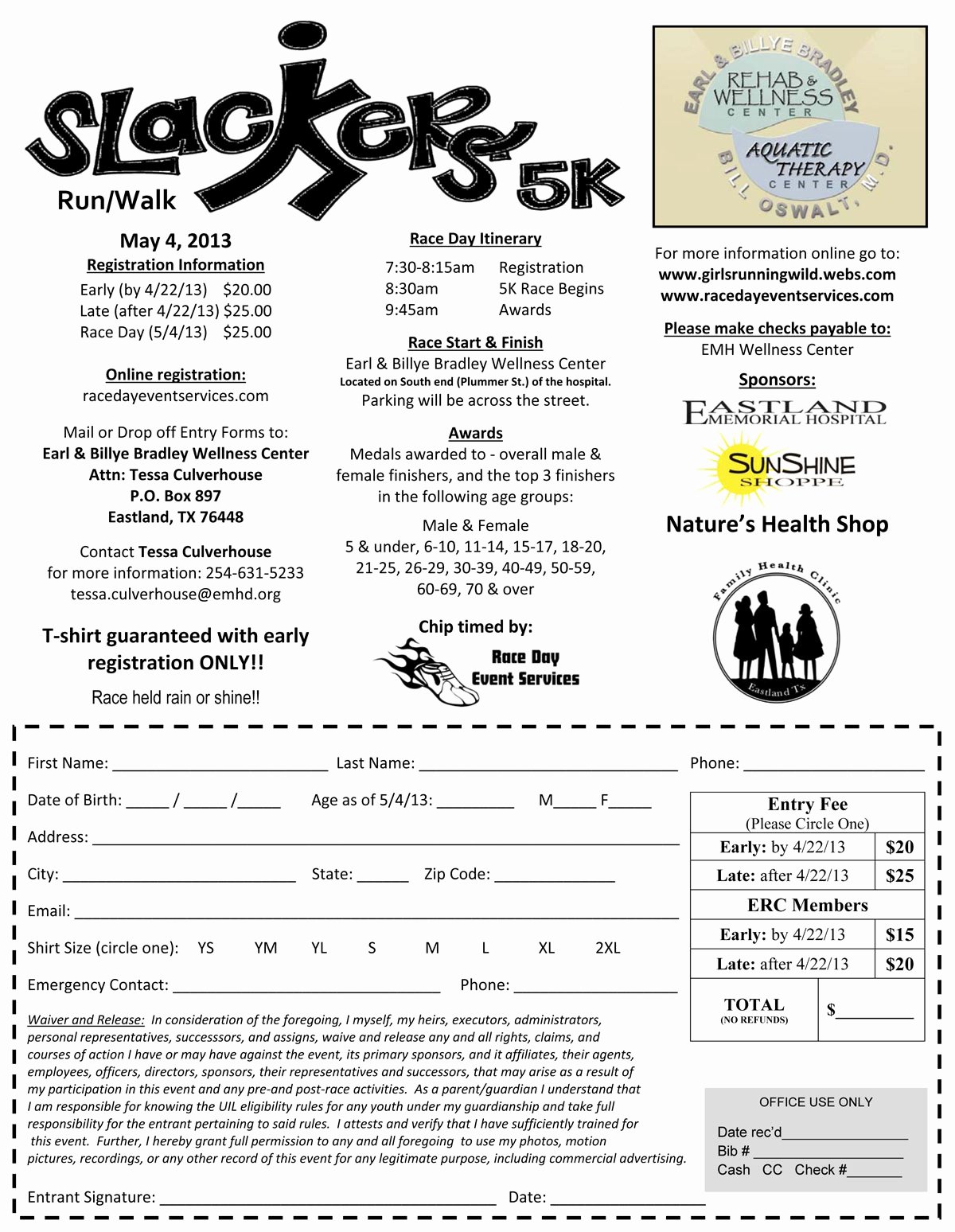 5k Registration form Template New Slackers 5k May 4th Microplexnews