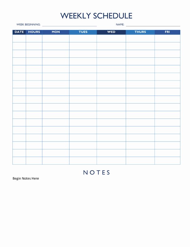 7 Day Schedule Template Elegant Blank Weekly Employee Schedule Template to Pin On