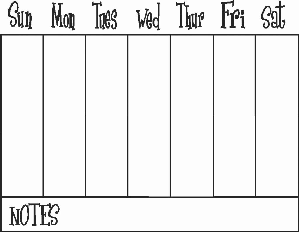 7 Day Schedule Template Inspirational Printable 7 Day Calendar