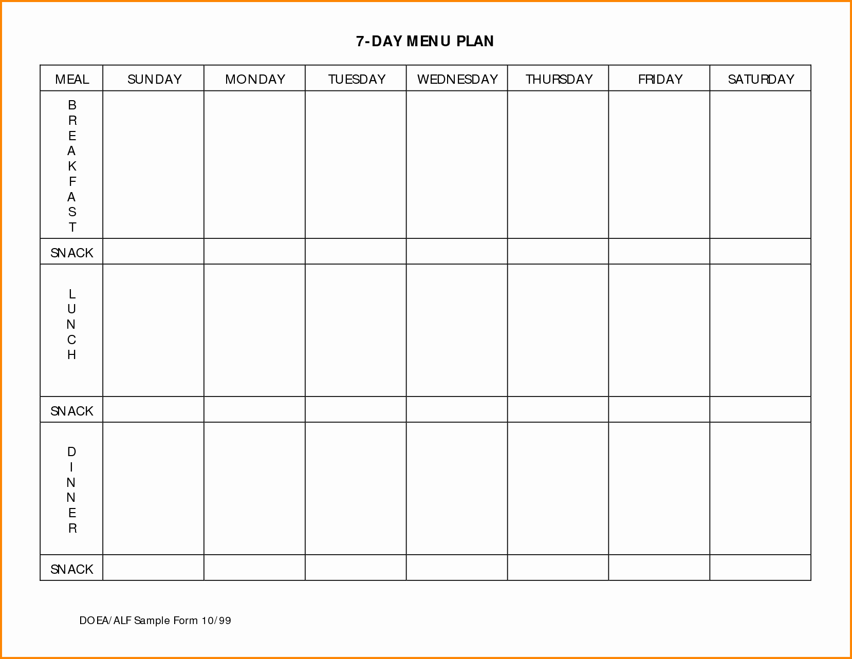 7 Day Schedule Template Lovely 7 Day Planner Template Portablegasgrillweber