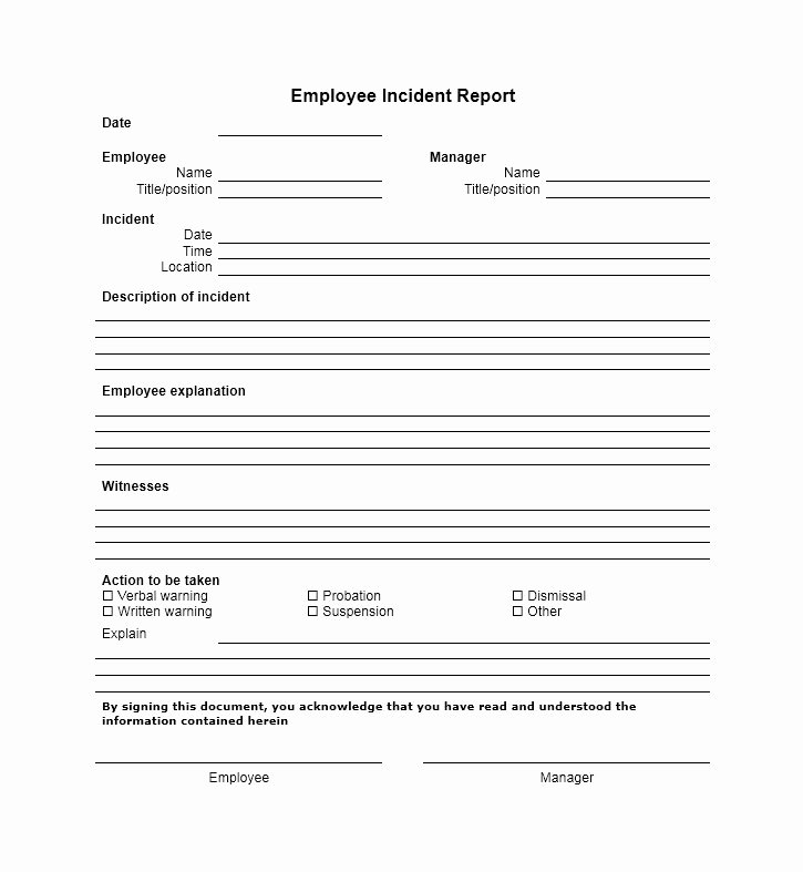 Accident Incident Reporting form Template Awesome 60 Incident Report Template [employee Police Generic