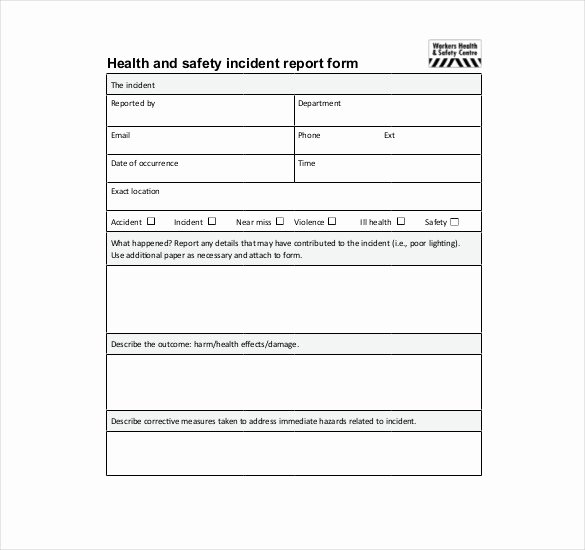 Accident Incident Reporting form Template Fresh 26 Incident Report Templates Free Pdf Word format