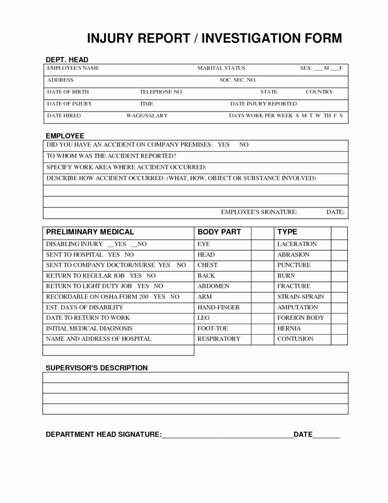 Accident Incident Reporting form Template Inspirational Samples and Templates formated