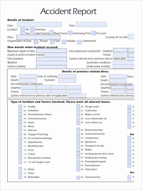 Accident Incident Reporting form Template Lovely Accident Report Template 10 Free Word Pdf Documents