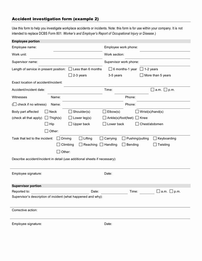 Accident Incident Reporting form Template New Accident and Incident Report form In Word and Pdf formats