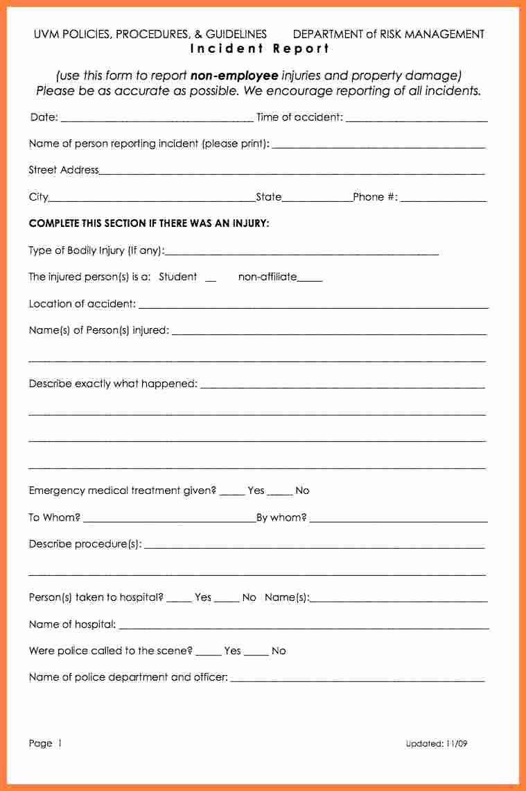 Accident Report forms Template Best Of How to Write A Damage Report for Insurance