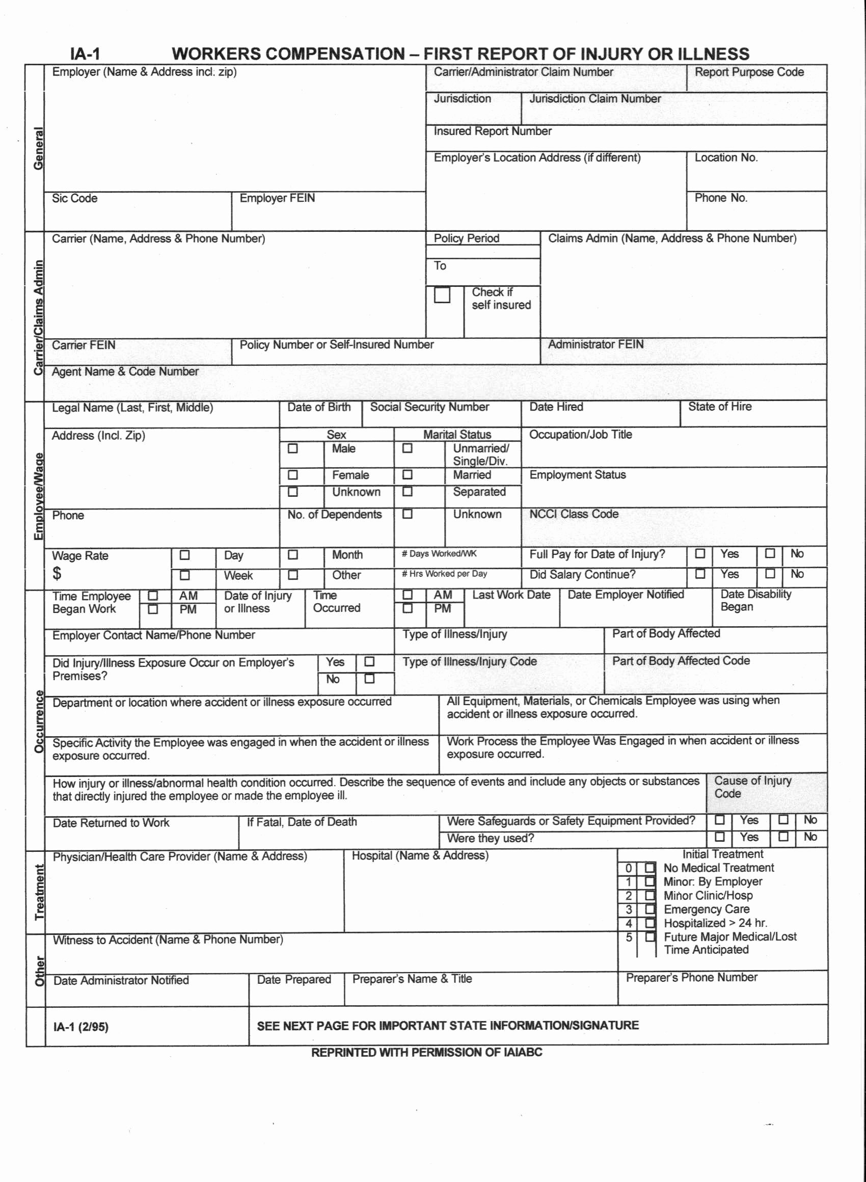 Accident Report forms Template Fresh Injury Report form