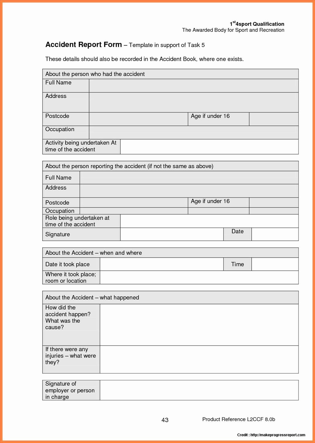 Accident Report forms Template Luxury Construction Accident Report form Template form Resume