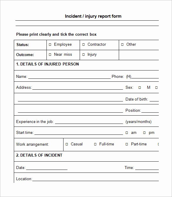 Accident Reporting form Template Best Of 12 Employee Incident Report Templates Pdf Doc