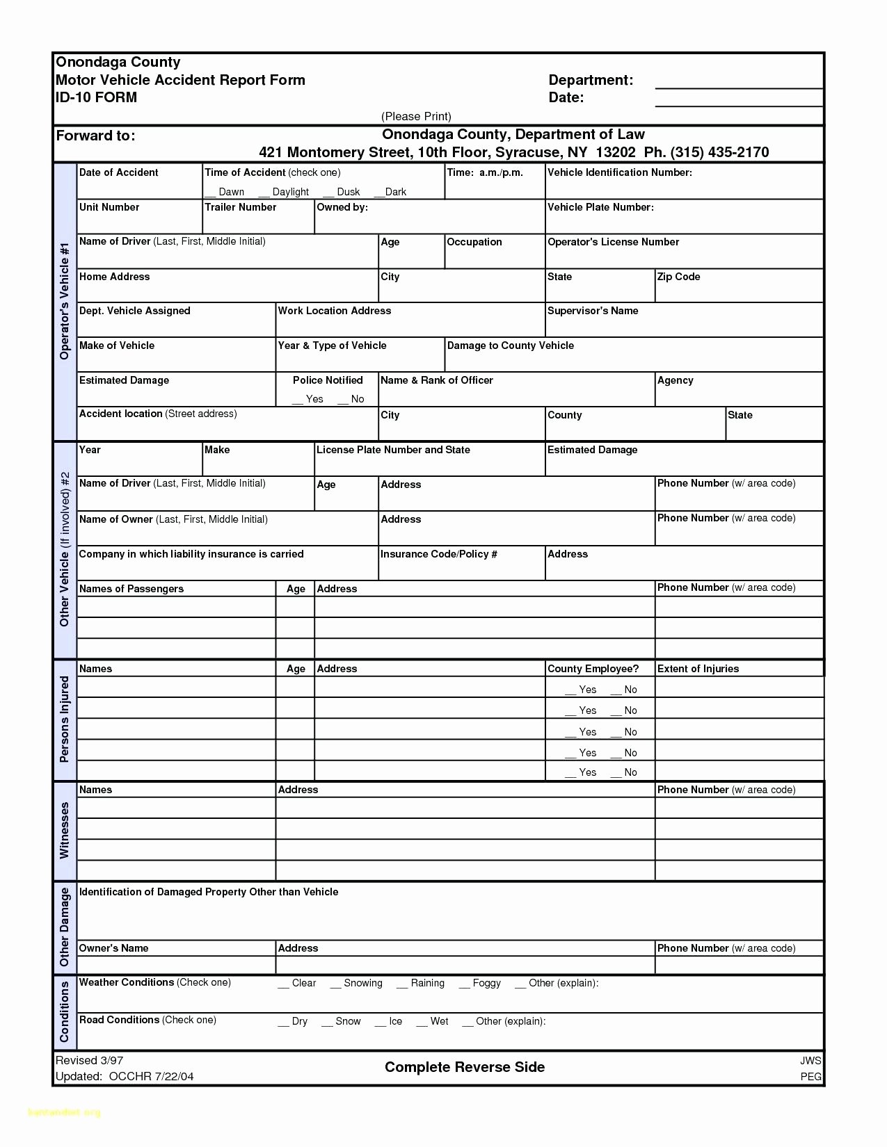 Accident Reporting form Template Luxury Accident Reporting form Template
