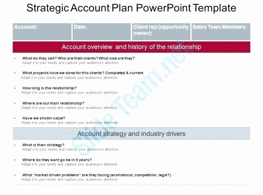 Account Management Plan Template Fresh Account Plan Template Sales Key Excel Planning Strand and