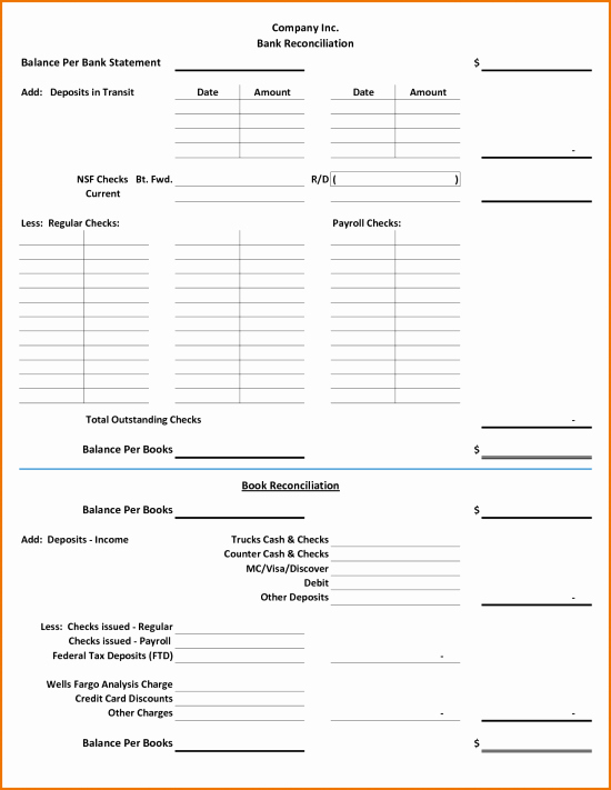 Account Reconciliation Template Excel Awesome Bank Reconciliation Template