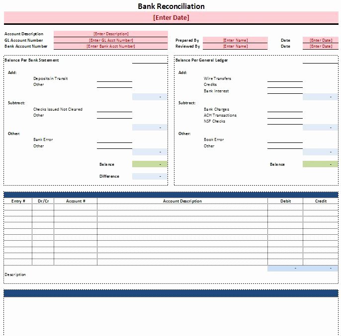 Account Reconciliation Template Excel Beautiful Free Excel Bank Reconciliation Template Download