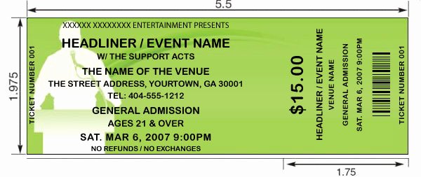 Admission Ticket Template Free Inspirational 14 event Ticket Templates Excel Pdf formats