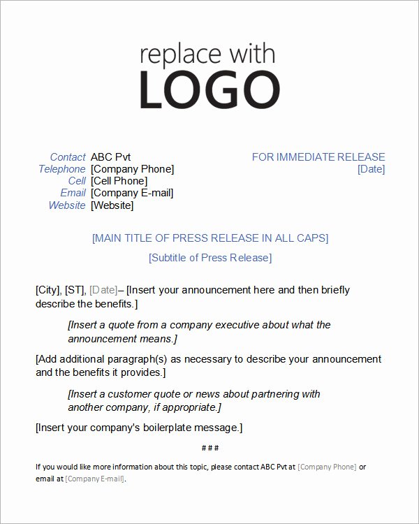 Ap Style Press Release Template Best Of 8 Press Release Templates