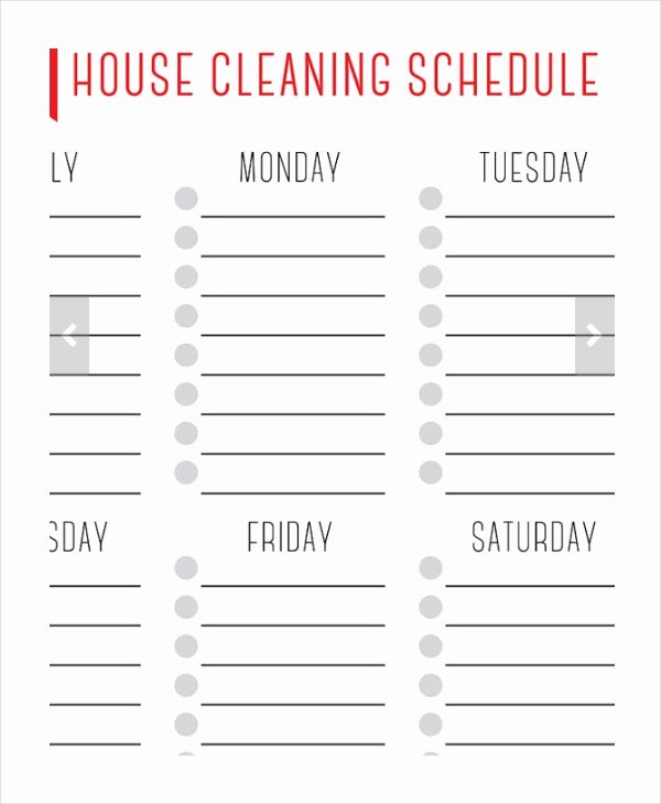 Apartment Cleaning Schedule Template Inspirational House Cleaning Schedule 16 Free Word Pdf Psd