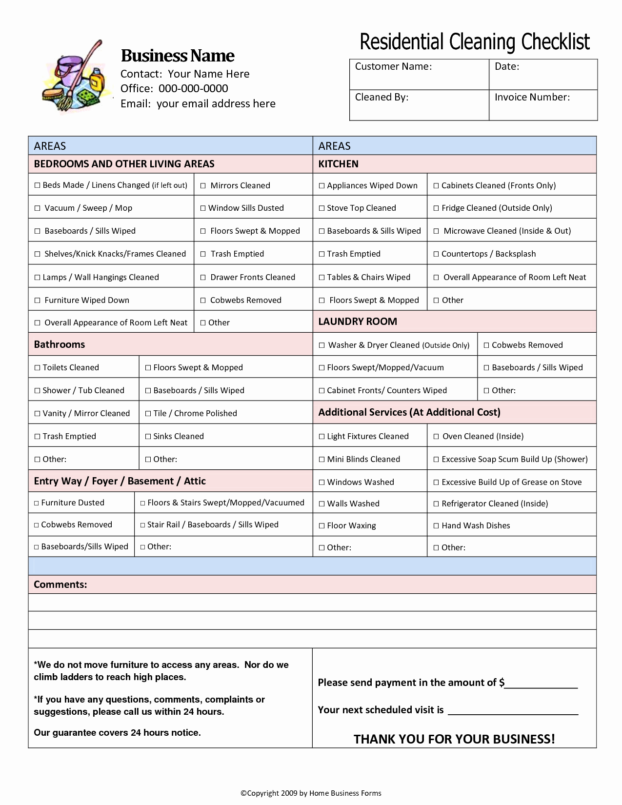 Apartment Cleaning Schedule Template Unique Residential House Cleaning Checklist