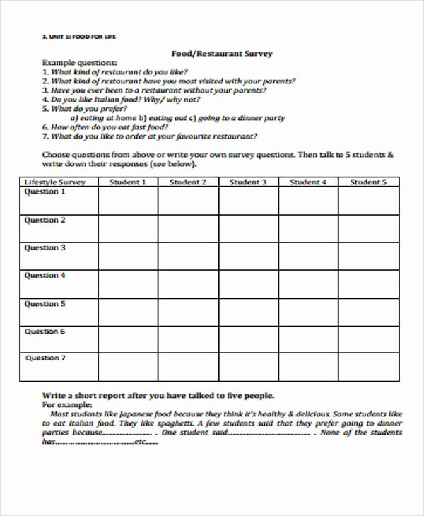 Apartment Market Survey Template Best Of 45 Examples Of Survey forms