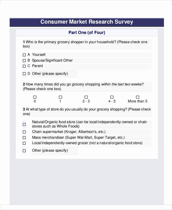 Apartment Market Survey Template Lovely 60 Sample Survey forms