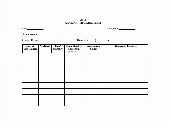 Applicant Tracking Spreadsheet Template Elegant 10 Tracking Spreadsheet Templates Doc Pdf