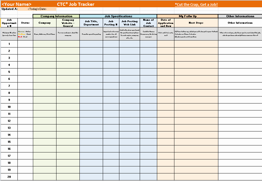 Applicant Tracking Spreadsheet Template Unique Job Tracking Spreadsheet
