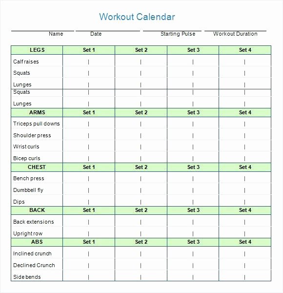 Army Training Calendar Template Luxury Workout Calendar Template – Blog Dandk