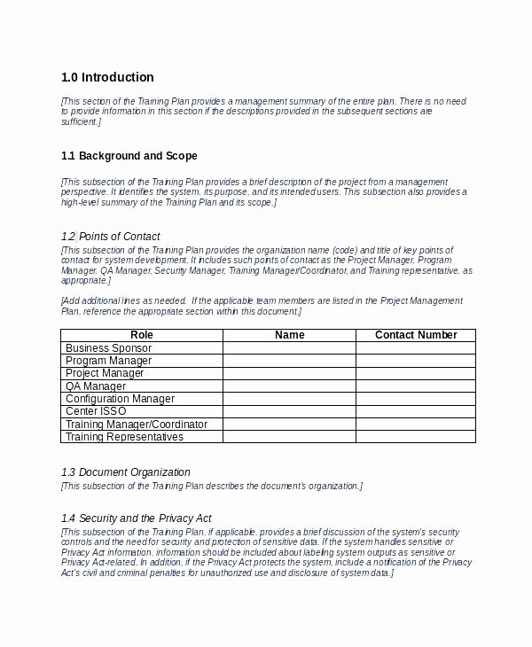 Army Training Plan Template New Project Management Training Plan Template – Haydenmedia