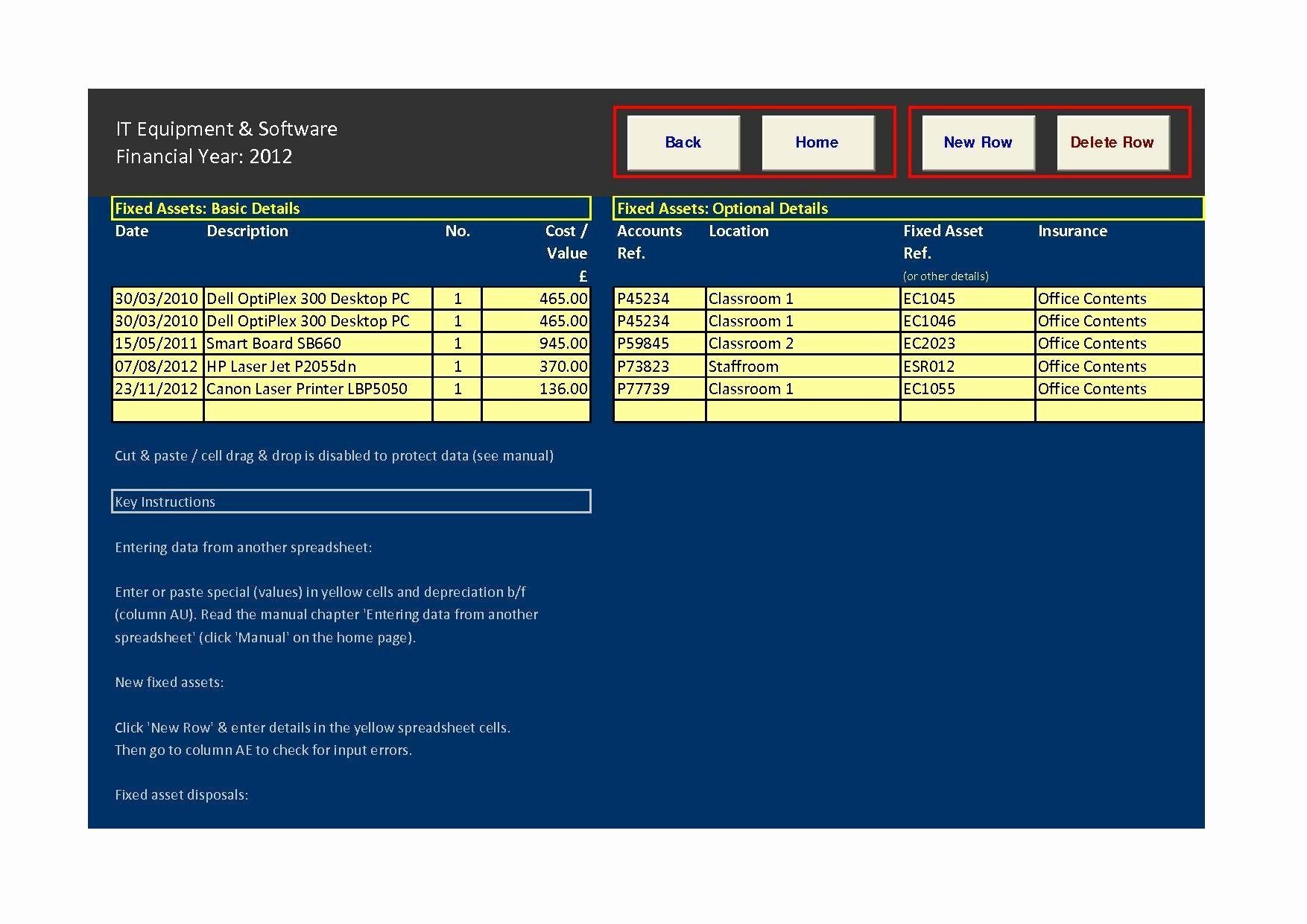 Asset Management Template Excel Best Of Fixed assets Pro Excel