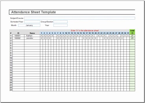 Attendance Sheet Template Excel Elegant 36 General attendance Sheet Templates In Excel Thogati