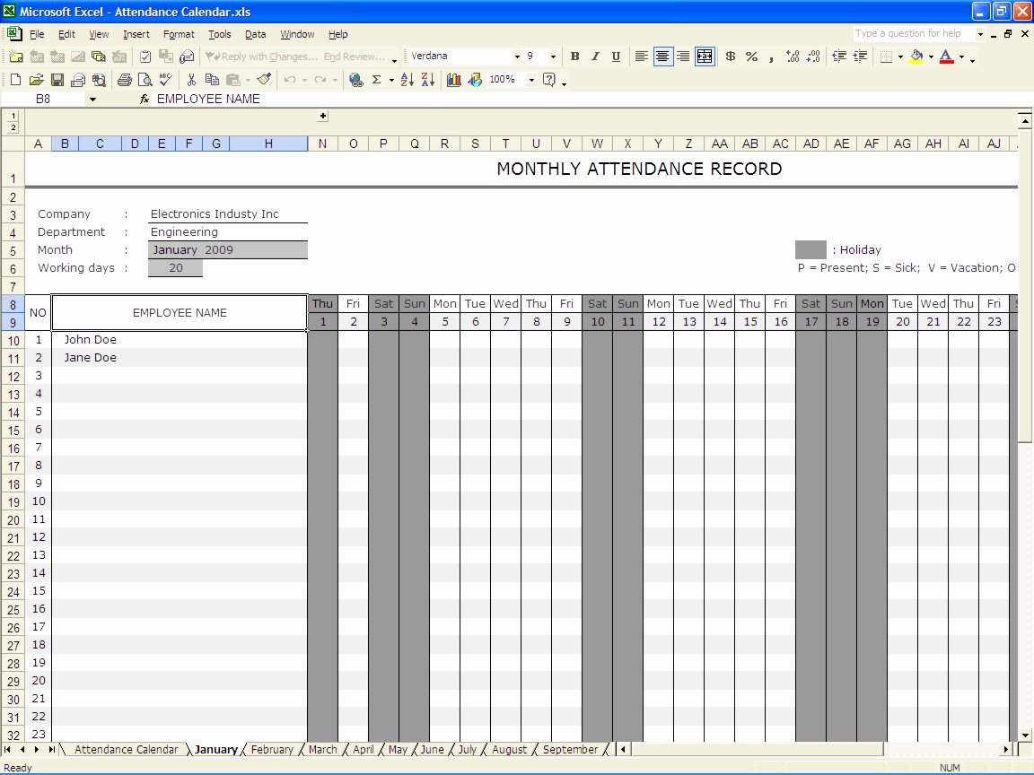 Attendance Sheet Template Excel Inspirational 36 General attendance Sheet Templates In Excel Thogati