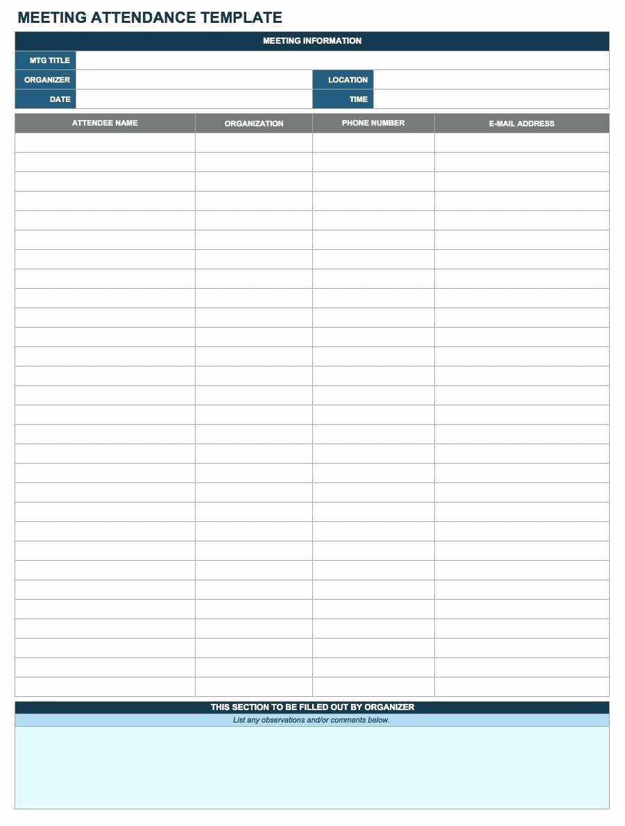 Attendance Sheet Template Excel Inspirational Template Student attendance Sheet Template