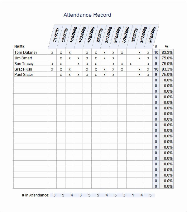 Attendance Sheet Template Excel New 16 attendance Sheet Templates Pdf Word Excel