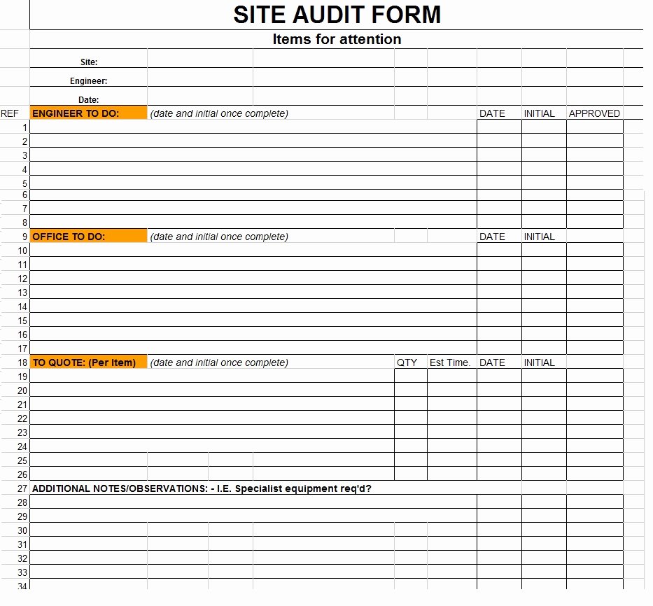 Audit Report Template Excel Inspirational 38 Brilliant Template Samples for Audits Thogati