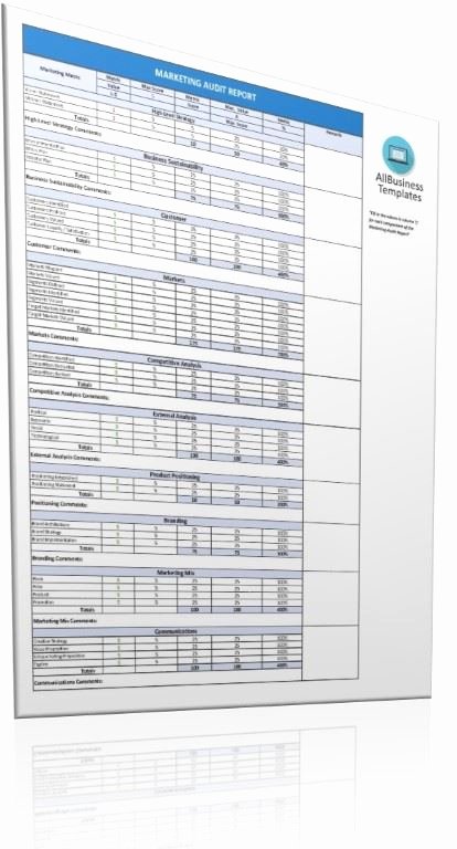 Audit Report Template Excel New Internal Marketing Audit Report as Excel Template