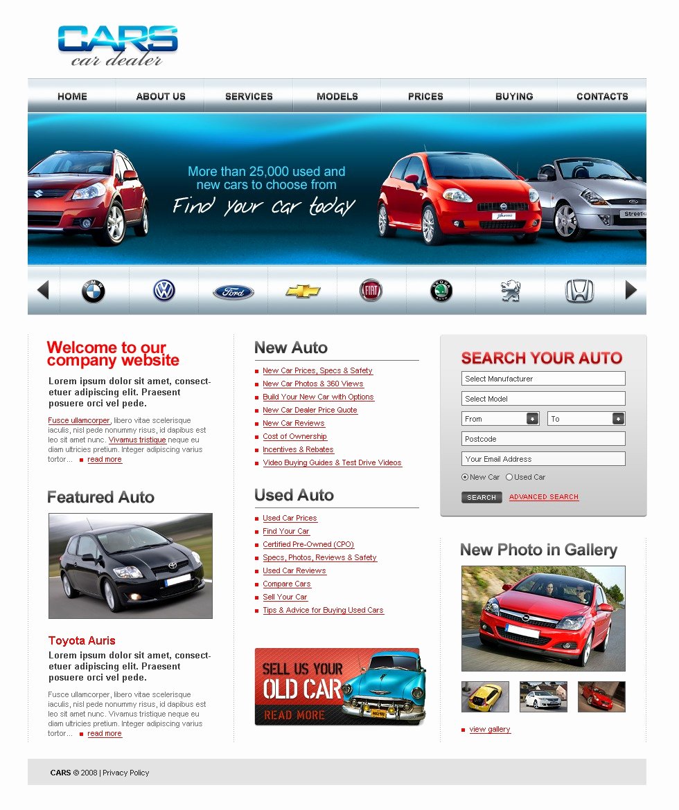 Auto Dealer Website Template Awesome Car Dealer Website Template