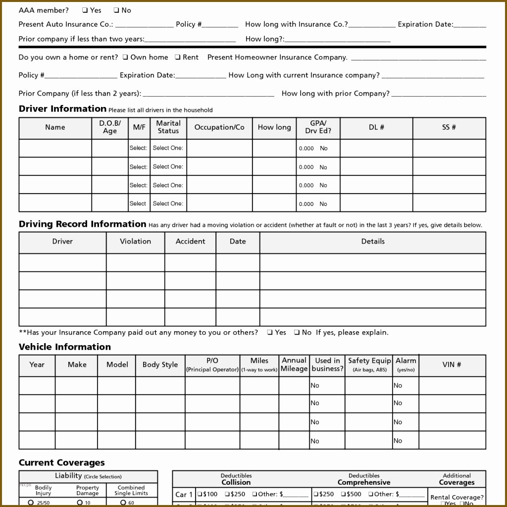 Auto Insurance Quote Sheet Template Best Of Car Insurance Quote Estimate New Quote Sheet Insurance