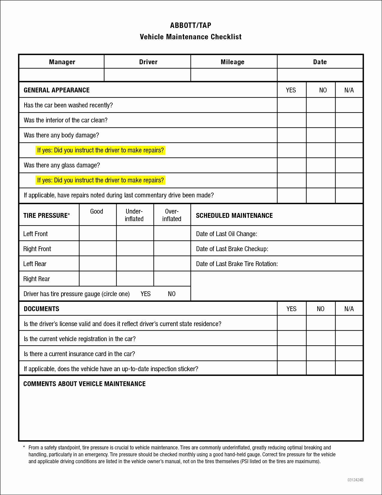 Auto Repair Checklist Template Awesome Vehicle Maintenance Checklist Template Want A Smart Way to