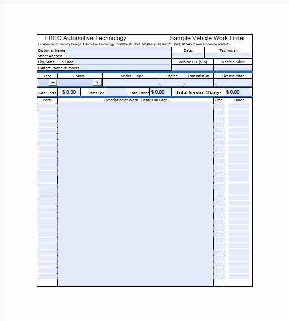 Auto Repair Invoice Template Word Beautiful 11 Repair Invoice Templates – Pdf Word Excel