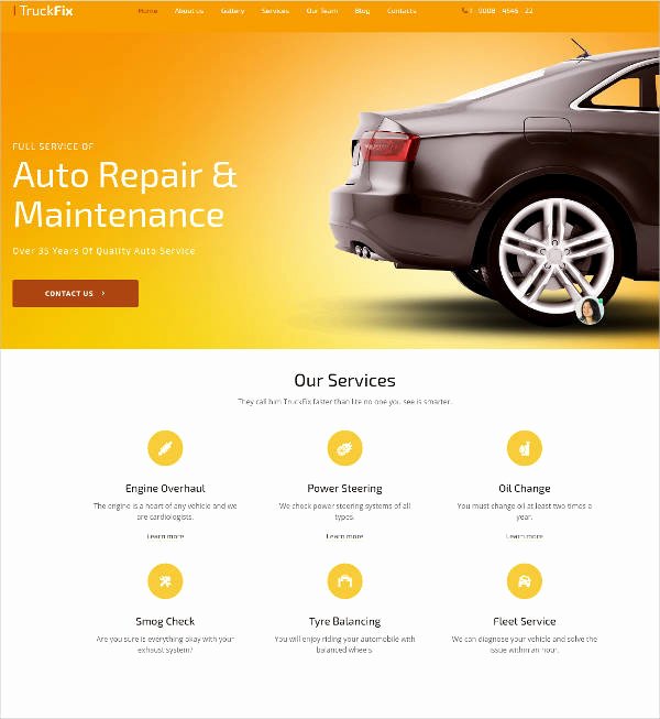 Auto Repair Website Template Awesome 25 Auto Repair Website themes &amp; Template
