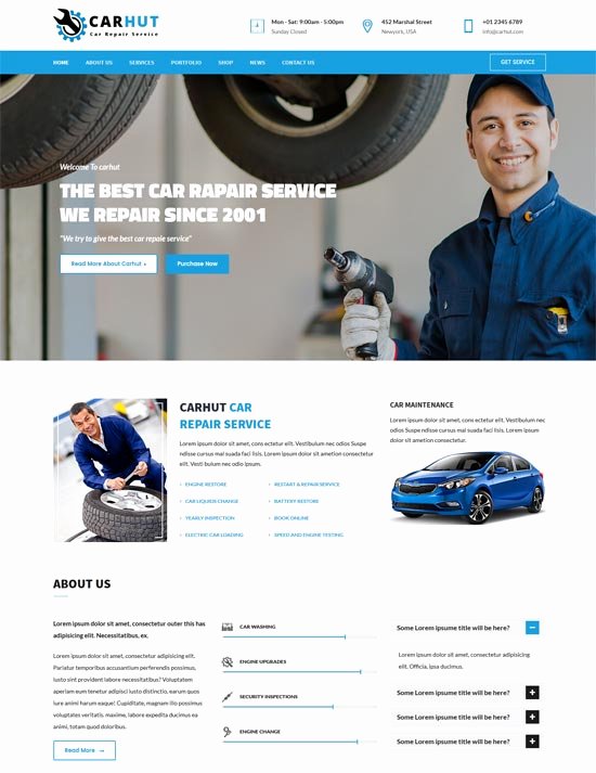 Auto Repair Website Template Awesome 70 Best Car Auto Website Templates Free &amp; Premium
