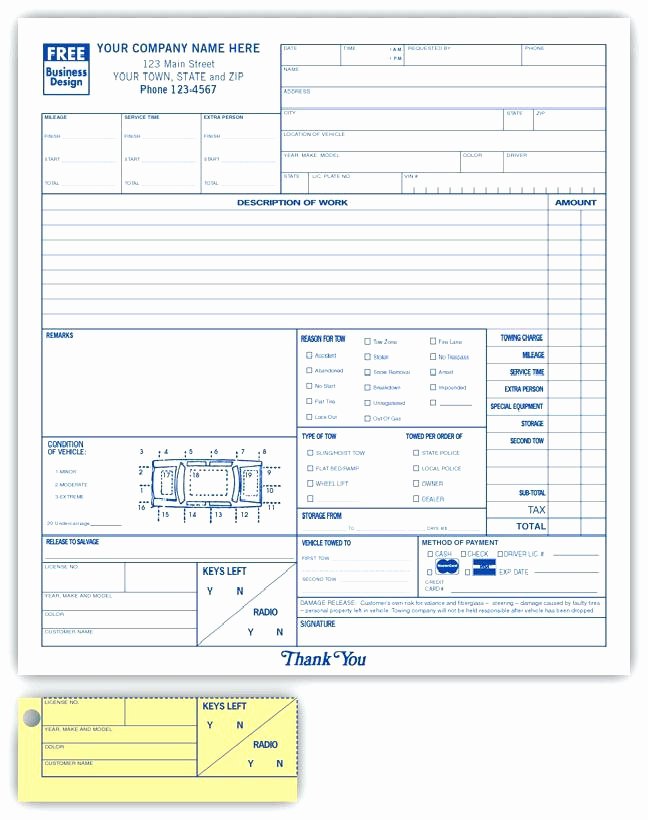 Auto Work order Template Inspirational Blank Auto Repair Invoice Automotive Work order Template