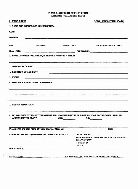 Automobile Accident Report form Template Awesome Damage Report format Pikeoductoseb